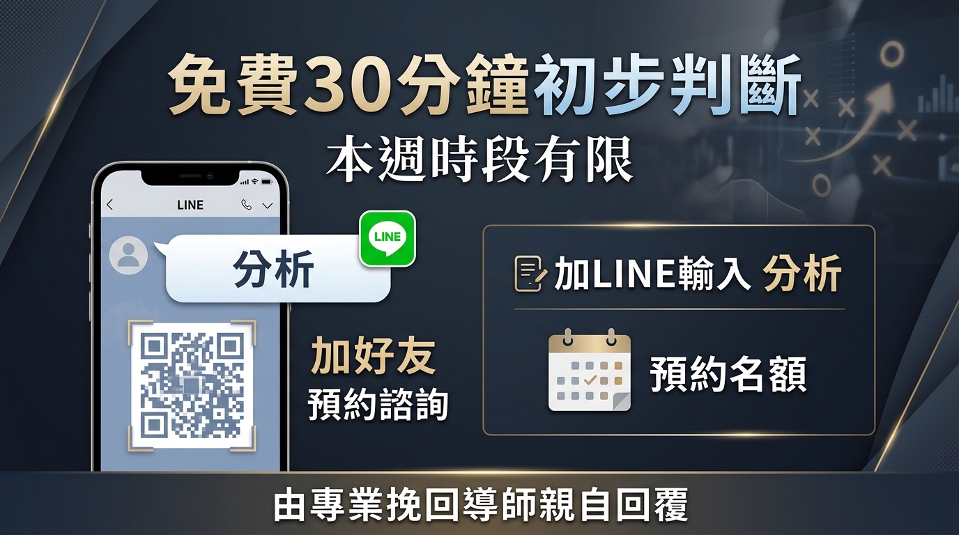 加LINE輸入分析預約諮詢